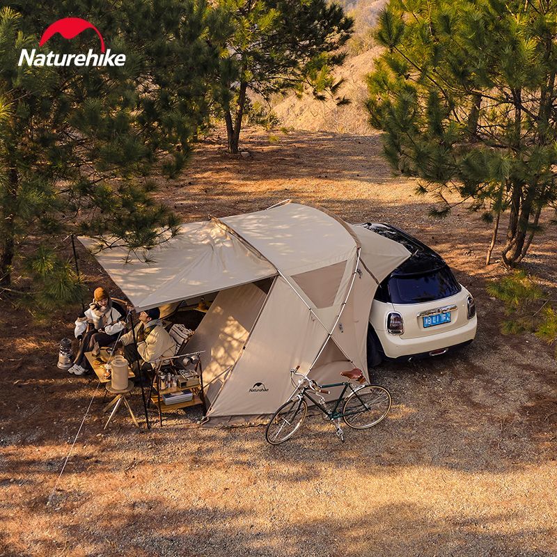 現貨速發！免運 雙人帳篷 單人帳篷 帳篷 車邊帳篷 Naturehike挪客云野車邊帳篷戶外移動露營防雨防曬一室兩廳雙人帳 特價出 八折下殺 可開發票