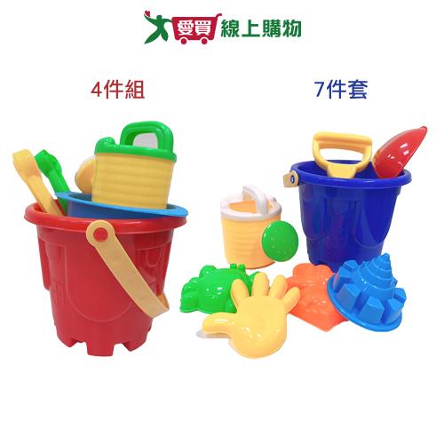 HENRAY亨睿 沙灘桶(4件組/7件套) 玩水 水上 海灘 戲水 堆沙 堆沙堡【愛買】