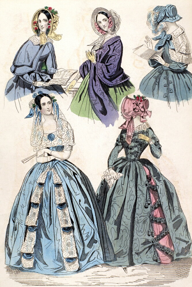 Posterazzi: WomenS Fashion 1842 Namerican Color Fashion Print From ...
