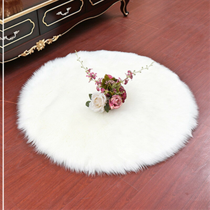 任意形狀長毛絨圓形地毯地墊腳墊仿羊毛地毯室內滿裝飾定