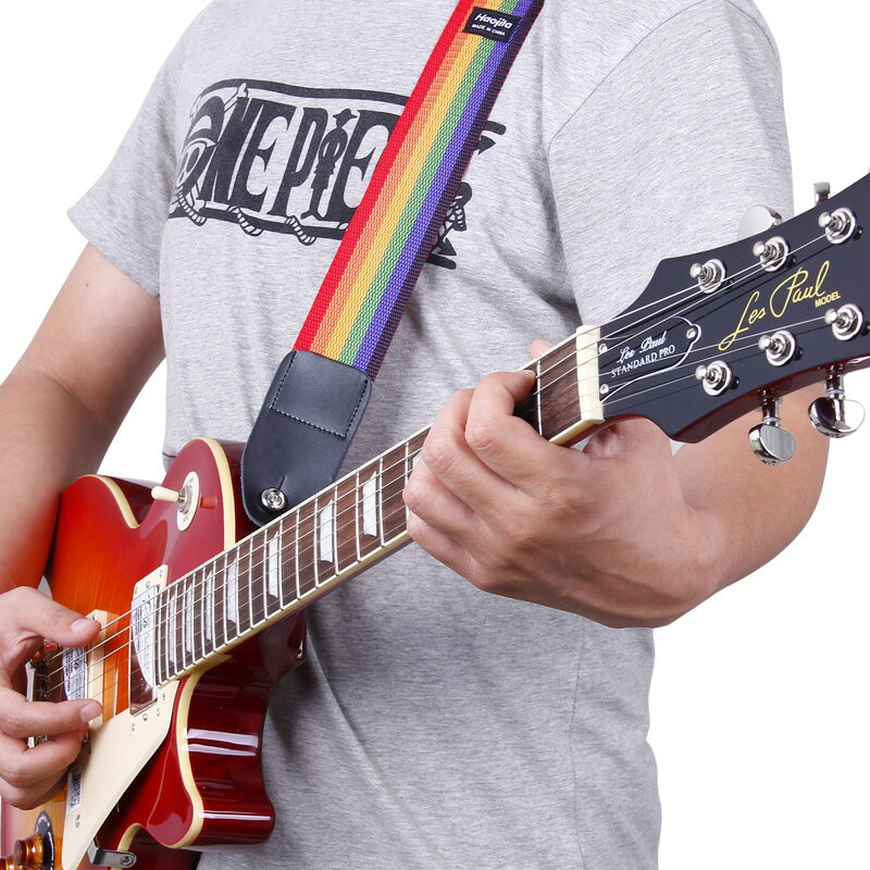 吉他肩帶/掛鉤背帶 Haojita吉他背帶電木吉他貝斯肩帶經典個性學生吉它民謠背帶配件【CM18147】