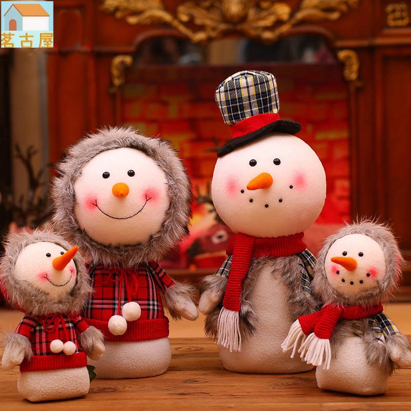 圣誕節雪人公仔娃娃酒店櫥窗裝飾圣誕節新年禮物圣誕桌面裝飾擺件