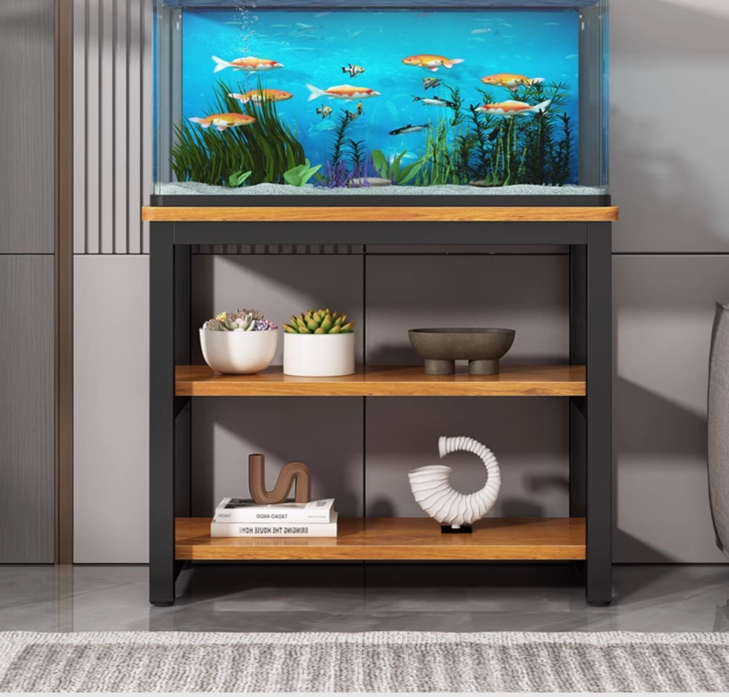 多層魚缸架專用底座承重托架家用客廳小米水族箱金屬床頭置物桌子/魚缸架/置物架/儲物架/收納架/落地架/架子