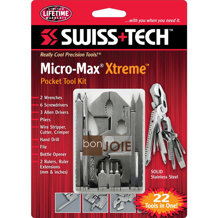 ::bonJOIE:: 美國進口 Swiss+Tech 22 合 1 Micro-Max Xtreme 多功能隨身迷你工具組 22-in-1 鑰匙圈 工具鉗 螺絲起子 鉗子 Swiss Tech