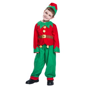 免運 聖誕節服飾 2021新款可愛兒童圣誕精靈套裝派對活動節日攝影服 聖誕節套裝