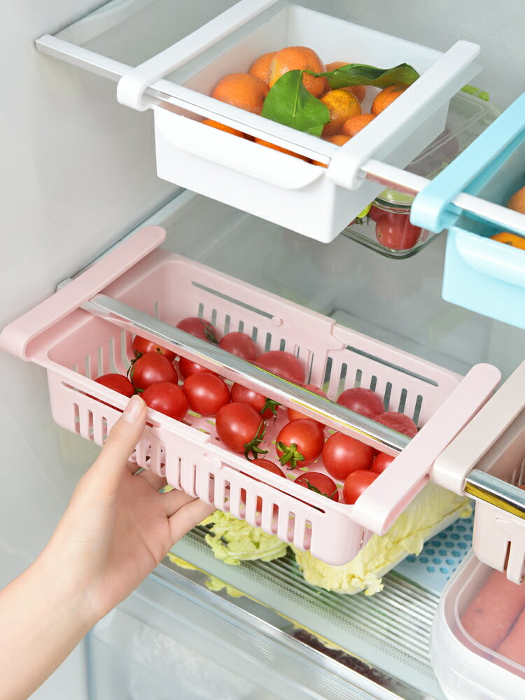 清倉抽拉式冰箱收納神器保鮮收納盒子整理分類雞蛋可伸縮夾層置物