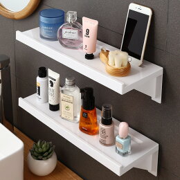免釘浴室一字隔板置物架