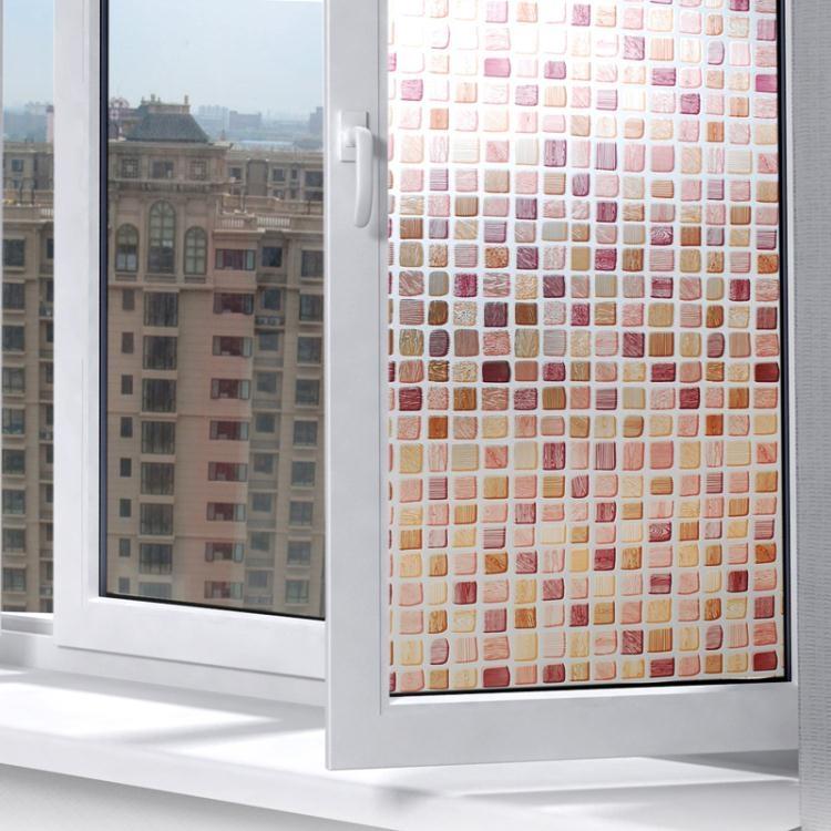 免膠靜電玻璃貼膜馬賽克不透明玻璃貼膜浴室衛生間窗戶貼紙防透