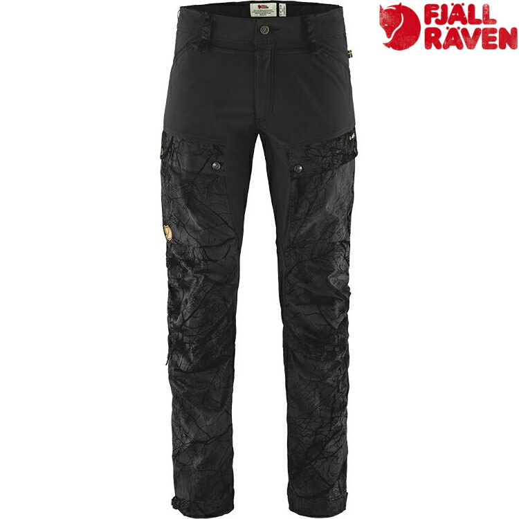 特價 Fjallraven 北極狐 Keb Trousers M 男款 彈性耐磨長褲/登山褲/工作褲/休閒褲 85656R 559-550 黑迷彩/黑