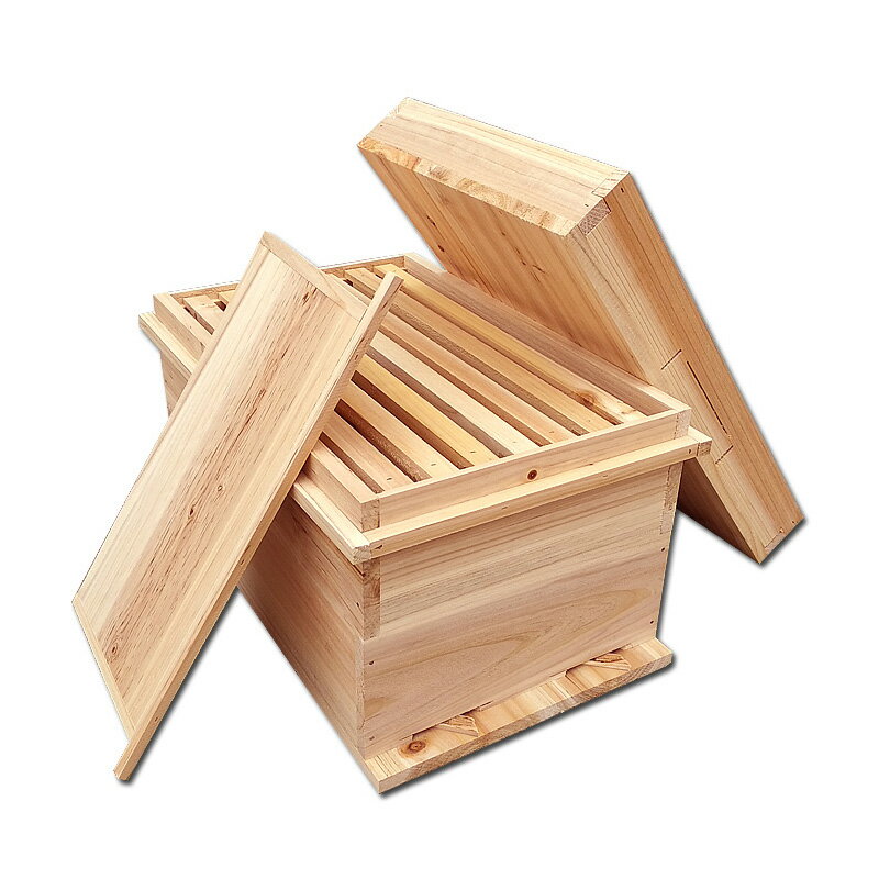 蜂箱蜜蜂箱中蜂土蜂野蜂杉木蜂箱養蜂蜂巢蜂蜜箱糖蜂箱1.5CM板厚 