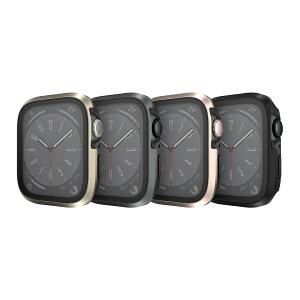 魚骨牌 SwitchEasy Apple 蘋果 Watch S7/S8/S9 (45mm) Modern Hybrid 9H 鋼化玻璃鋁合金保護殼 手錶殼 保護套 金屬邊框 殼膜一體