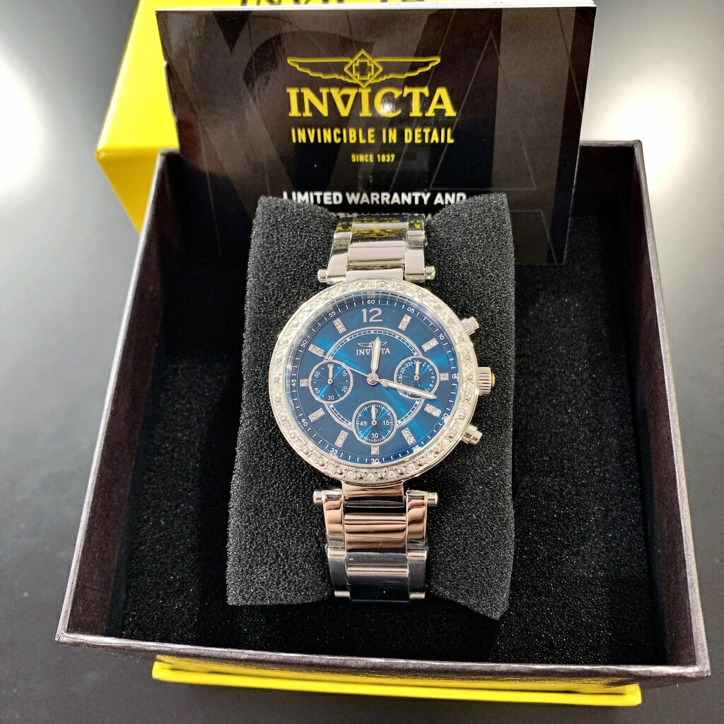 (Little bee小蜜蜂精品)INVICTA 英威塔 貝殼面 真三眼女款鋼錶 售出
