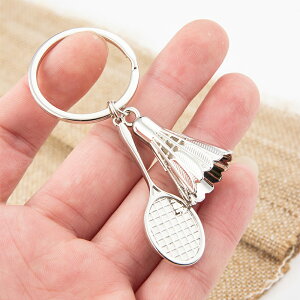 羽毛球拍鑰匙扣 創意汽車男士女士鑰匙鏈掛件 鎖匙扣鑰匙圈環