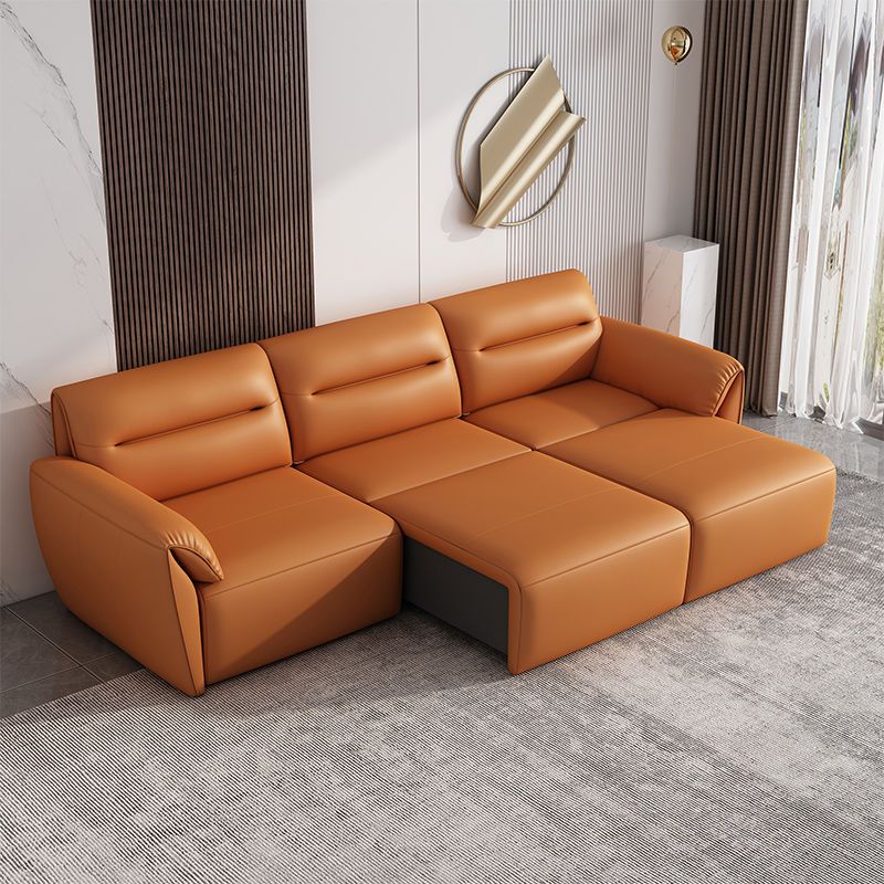 愛網沃遙控伸縮沙發床真皮沙發意式輕奢電動組合大中小戶型沙發