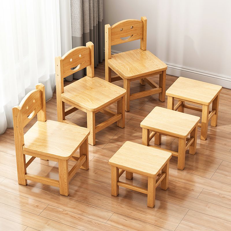 小椅子 椅子 高椅子 圓椅子 小凳子家用實木凳子靠背小椅子簡約小木凳木頭矮凳客廳板凳木凳子 4