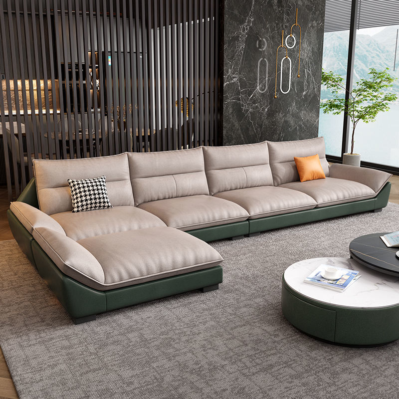 現代客廳大小戶型創意貴妃轉角組合乳膠沙發北歐免洗科技布沙發