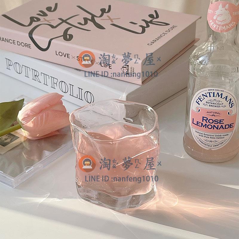 水杯復古咖啡牛奶透明水杯 日式酒杯 女生玻璃杯子【淘夢屋】
