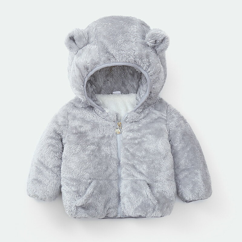 新款秋冬寶寶童裝外套加絨加棉21新款男女童棉服嬰兒珊瑚絨北極絨