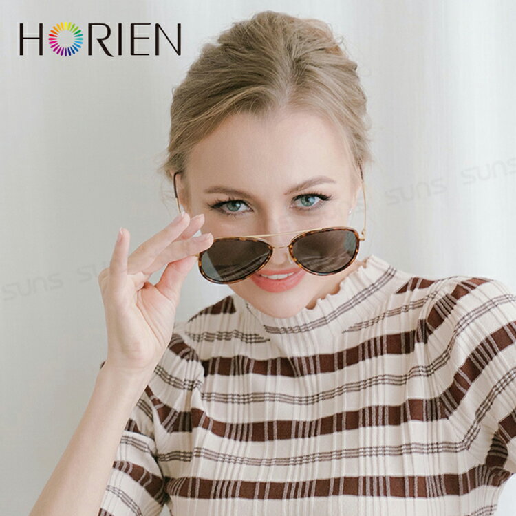 HORIEN海儷恩 經典傳奇復古飛行員偏光太陽眼鏡 玳瑁茶 抗UV400 (N 6518 TD53) 2