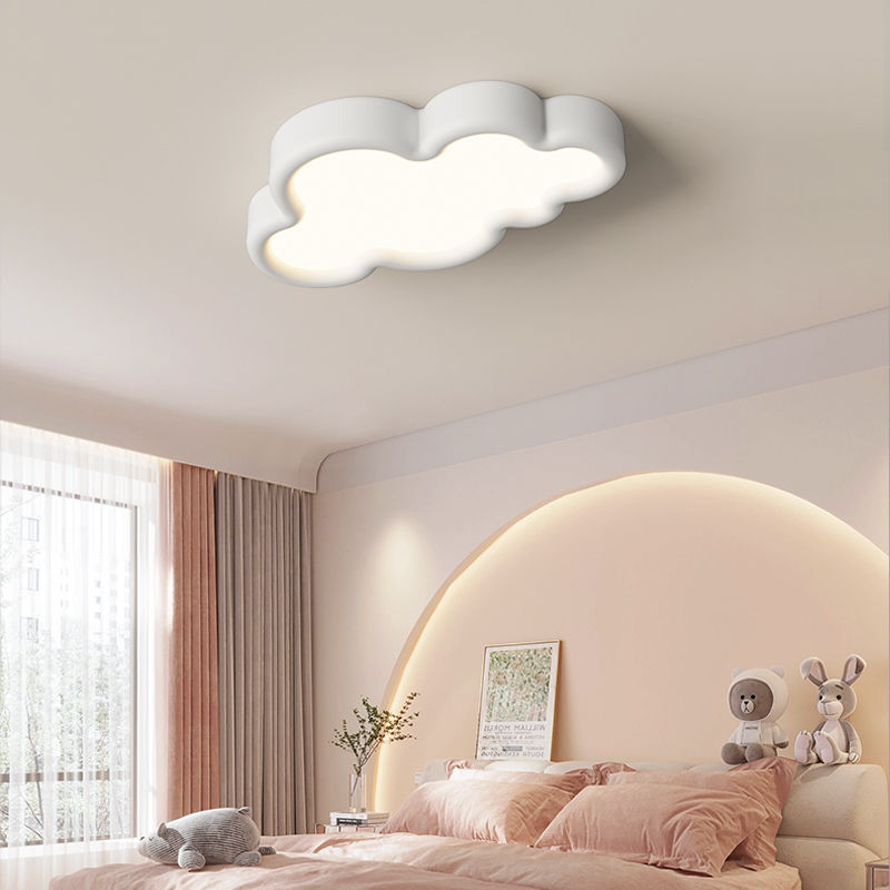 房護眼主臥室燈現代簡約奶油風房間燈臥室燈云朵全光譜吸頂燈