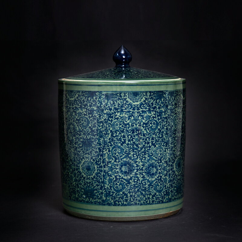 景德鎮陶瓷萬花茶葉罐家用密封收納儲物茶葉直筒茶葉罐