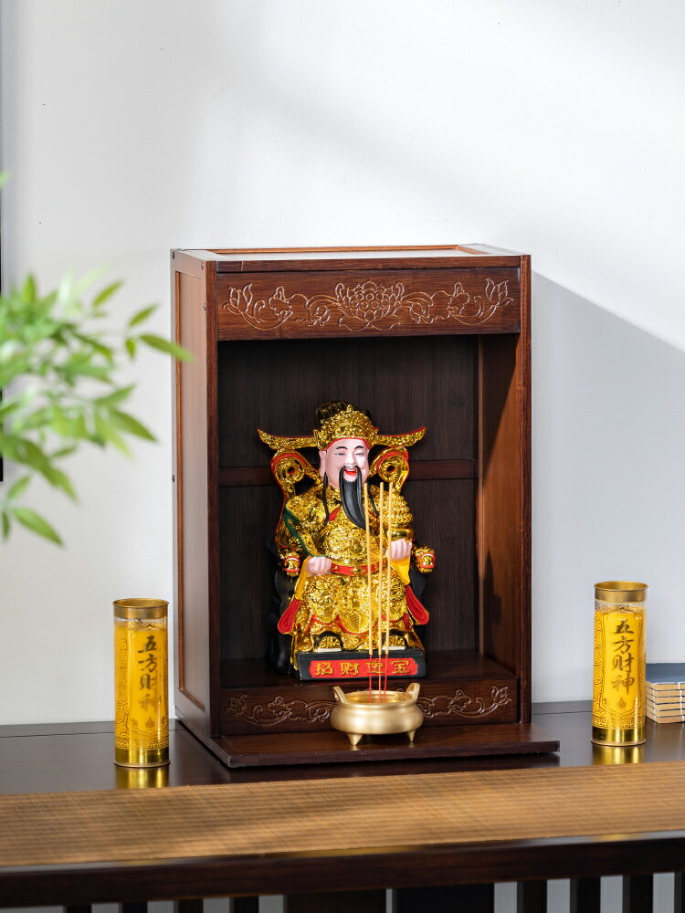 新中式佛龕立櫃神臺供桌香案家用供臺財神爺櫃子經濟型桌面小佛櫃 雙11全館免運