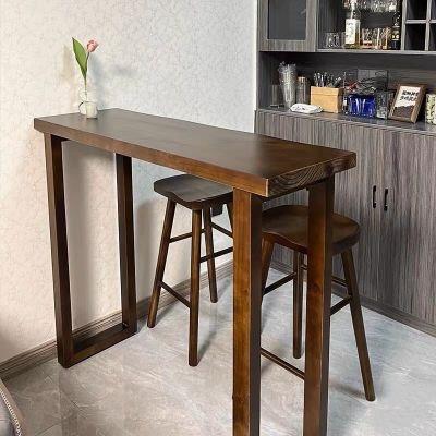特惠/店長優選 【免費開票 質感超讚】 實木吧臺桌酒吧桌奶茶店休閒桌家用高腳桌陽臺靠墻自然邊吧檯桌椅 高腳桌 家用吧臺桌新店開業 全館八折起 售後保障
