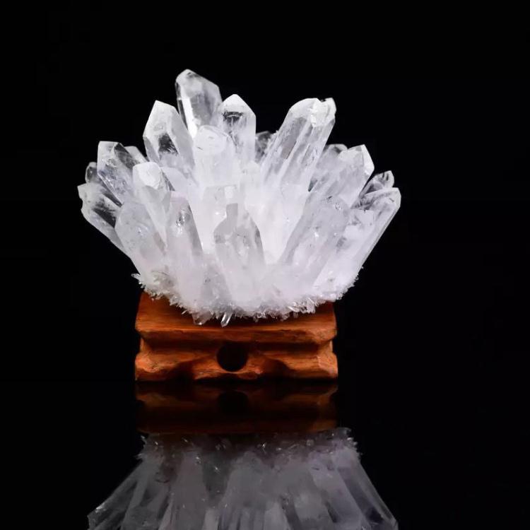 原石 天然白水晶簇原石擺件消磁石風水化煞轉運家居擺件奇石鎮宅招財 三木優選 2