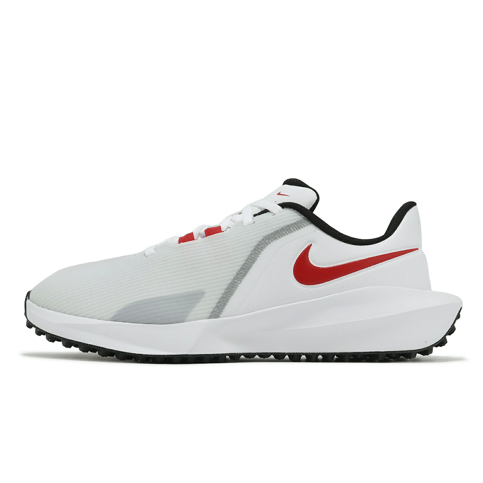Nike 高爾夫球鞋 Infinity G NN 寬楦 男鞋 女鞋 白 紅 高球 休閒鞋