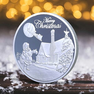 圣誕徽章禮物兒童玩具金屬硬幣 2018年份紀念幣小禮品鑰匙扣掛飾