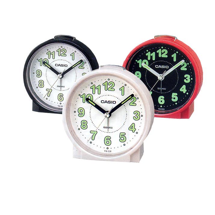 CASIO 卡西歐 鬧鐘桌上圓型指針款時鐘 TQ-228 (顏色採隨機出貨)