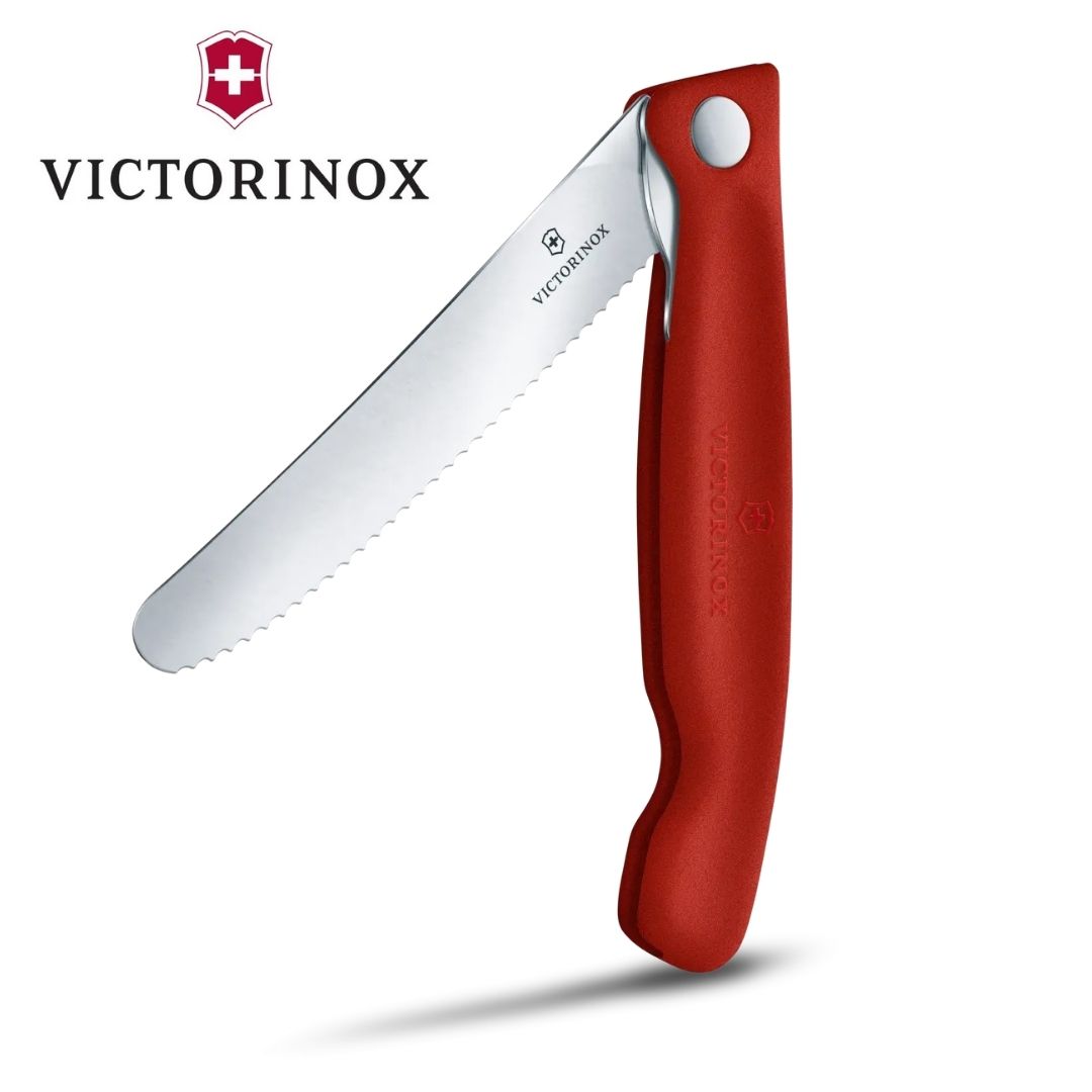 VICTORINOX 瑞士維氏 折疊式番茄刀 紅色(6.7831.FB) Swiss Classic 野餐刀