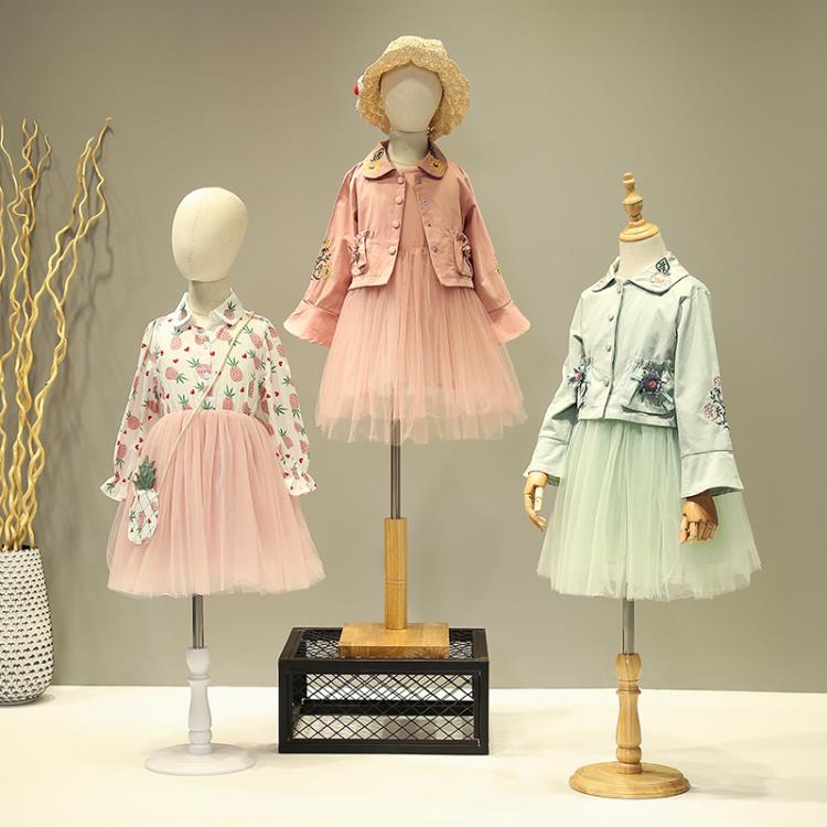 服裝店兒童模特道具架子半身童裝店小孩童人臺服裝全身櫥窗展示架~摩可美家