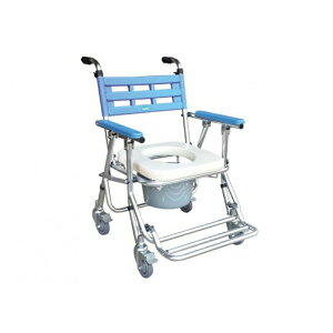 【耀宏】鋁合金收合式便器椅/洗澡椅 (有輪/高低可調) YH121-3