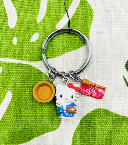 【震撼精品百貨】Hello Kitty 凱蒂貓~日本sanrio三麗鷗 KITTY鑰匙圈鎖圈-溫泉*80417
