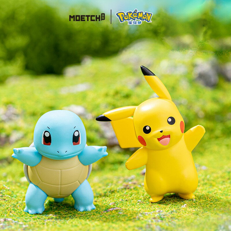 {臺灣公司貨 可打統編}POKEMON萌粒寶可夢皮卡丘盲盒可達鴨擺件胖丁手辦妙蛙種子小火龍