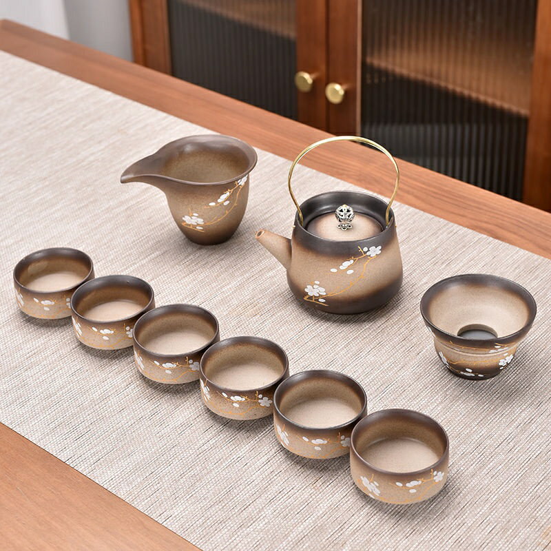 整套茶盤套裝旅行茶具便攜式禮品蓋碗提樑壺功夫茶具家用茶杯日式