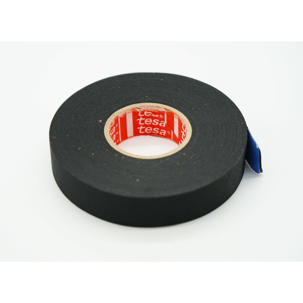 德國製造 德莎 tesa 51036 耐高溫 汽車線組 耐磨阻燃 黑色 橘色 布膠布 膠帶  19mm 寬 25公尺長 1