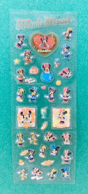 【震撼精品百貨】Micky Mouse 米奇/米妮 造型貼紙-閃亮米妮*89440 震撼日式精品百貨