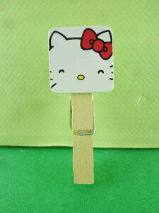 【震撼精品百貨】Hello Kitty 凱蒂貓 造型夾-KT木頭 震撼日式精品百貨