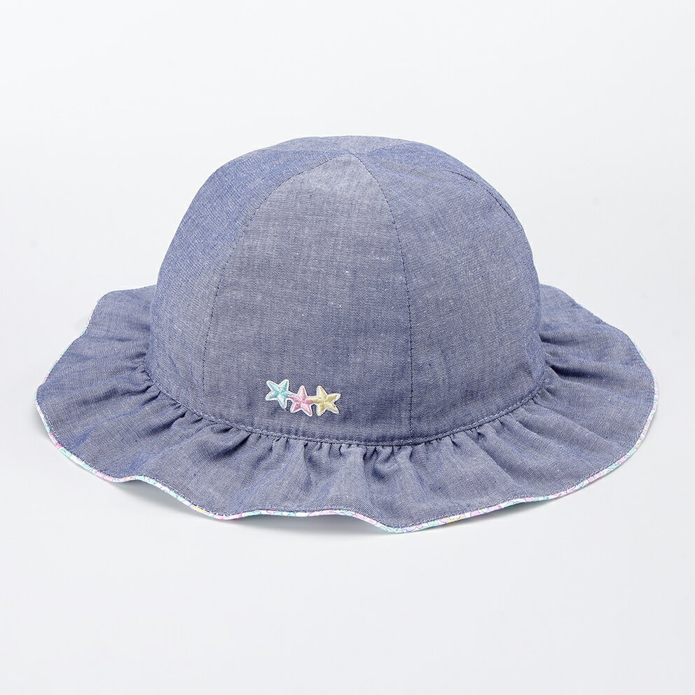 JUMEE -BLUE-雙面戴可愛寶寶帽（寶寶 小童） 荷葉帽簷款