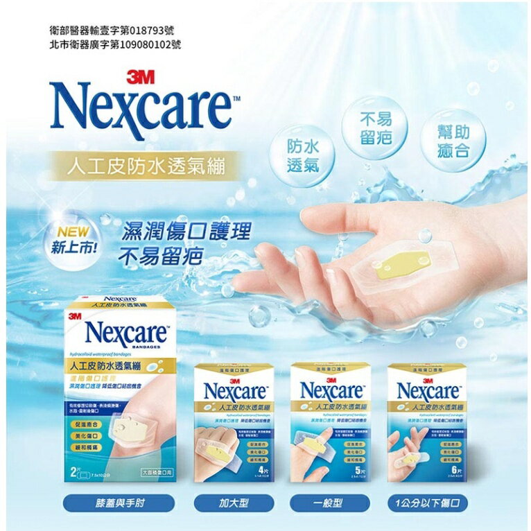 【3M Nexcare】人工皮防水透氣繃【綠洲藥局】