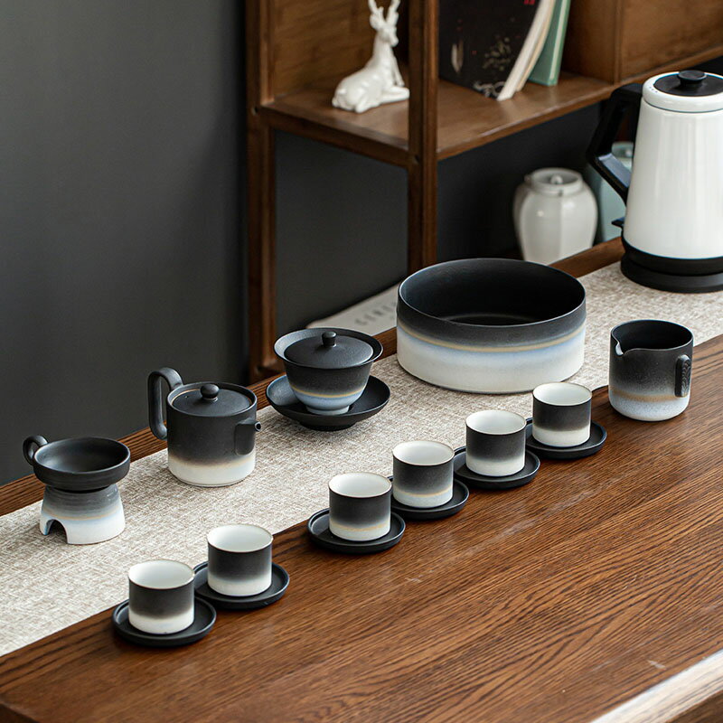 茶具套裝家用客廳整套輕奢現代陶瓷干泡茶壺茶杯功夫茶具禮盒