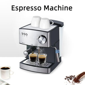 咖啡機 110v意式濃縮咖啡機 家用小型拉花蒸汽式雙杯打奶泡機 coffee maker 雙十一熱購 交換禮物全館免運