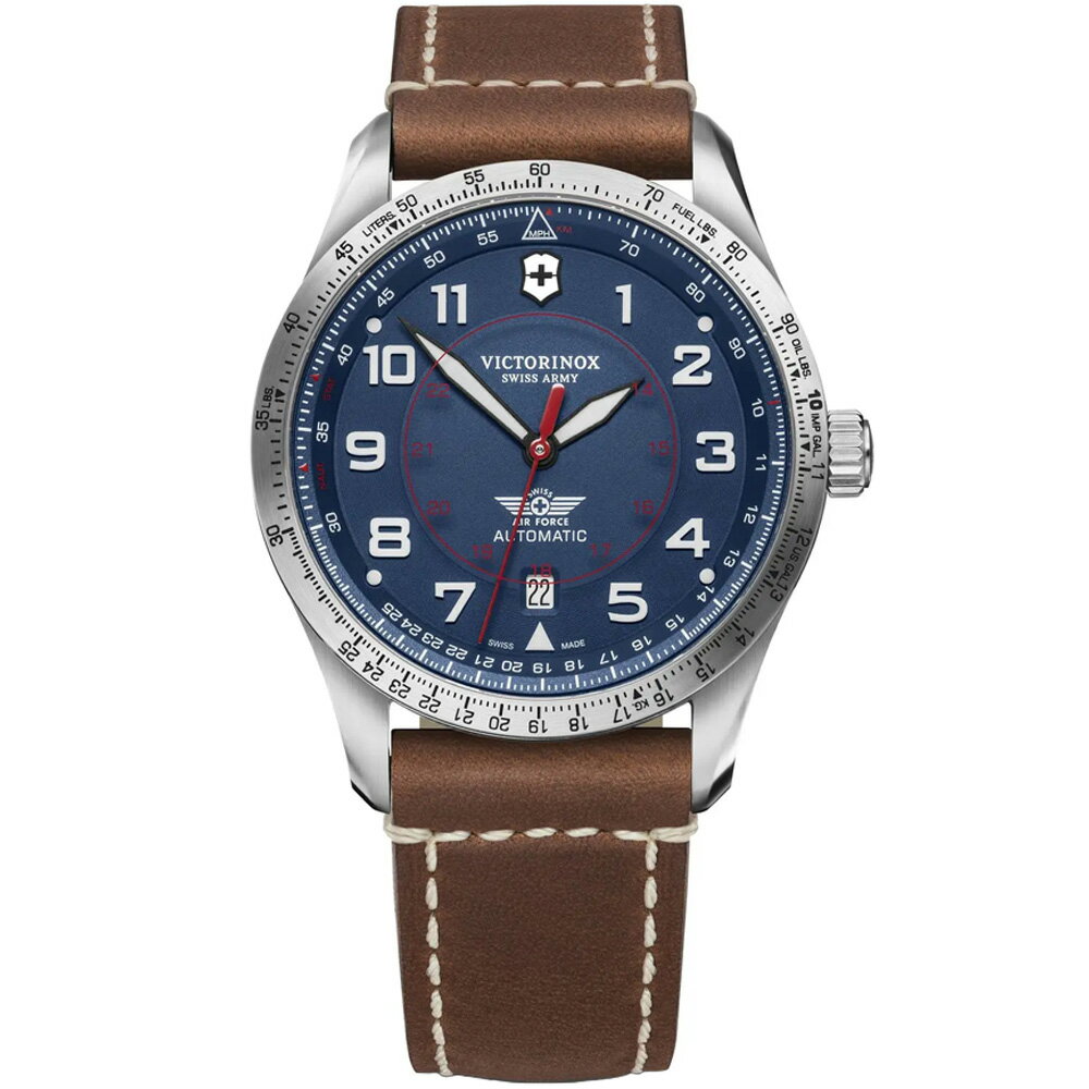 VICTORINOX 瑞士維氏 AirBoss 經典飛行機械腕錶(VISA-241887)-42mm-藍面皮革【刷卡回饋 分期0利率】【APP下單22%點數回饋】