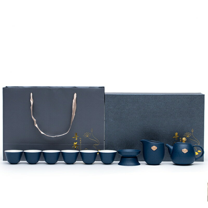 整套功夫茶具陶瓷窯變茶杯哥窯茶壺禮盒套裝家用送禮高端禮品定制 4