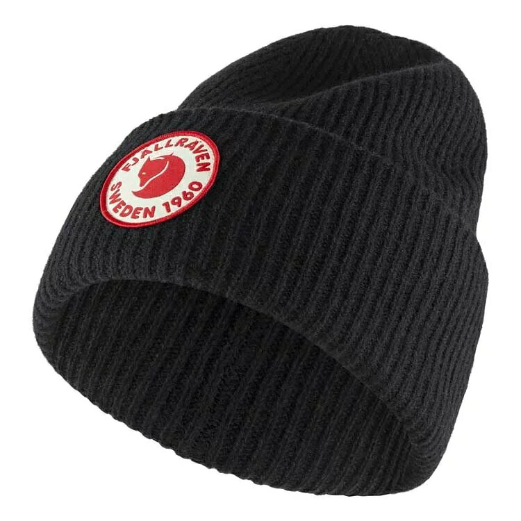 ├登山樂┤瑞典 Fjallraven 小狐狸 1960 LOGO 羊毛帽 # F78142-550黑