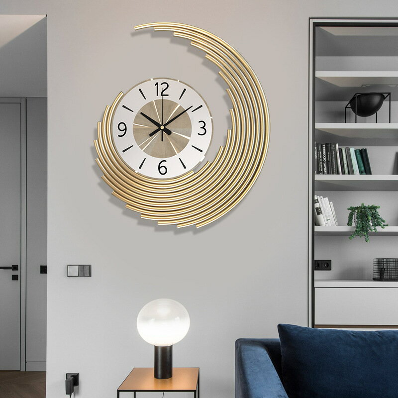 鐘表掛鐘客廳家用時鐘現代簡約靜音大氣藝術創意輕奢北歐裝飾掛表 夏洛特居家名品