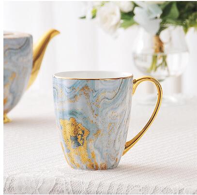 高檔歐式骨瓷馬克杯情侶水杯子陶瓷咖啡杯高顏值結婚伴手禮物女生