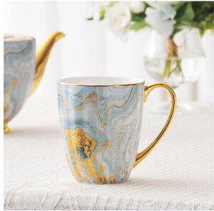 高檔歐式骨瓷馬克杯情侶水杯子陶瓷咖啡杯高顏值結婚伴手禮物女生 全館免運